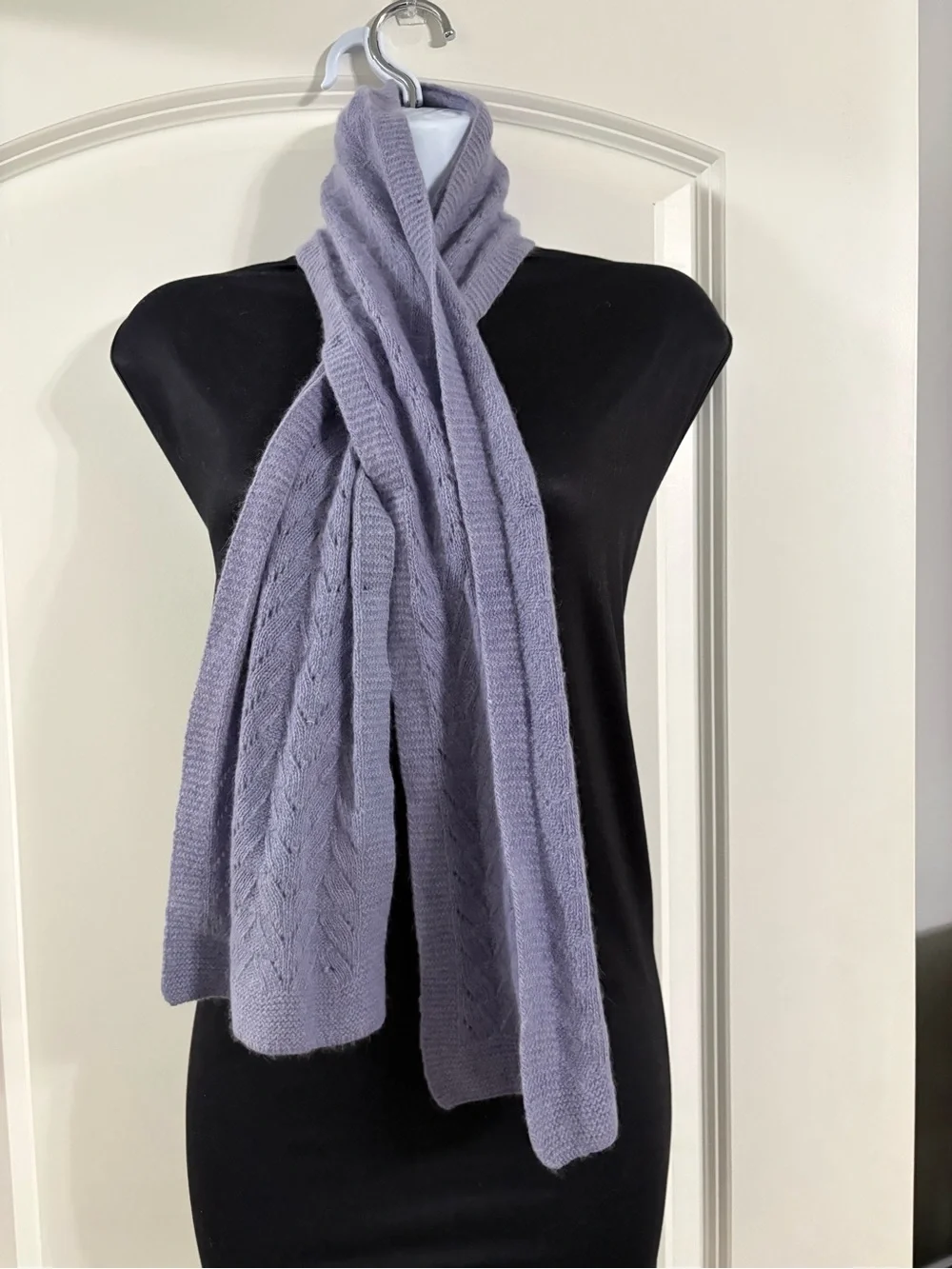 Cozy Lavender Knit Scarf - Women Accessories